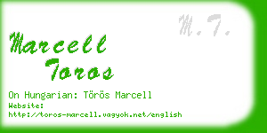 marcell toros business card
