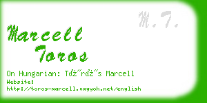 marcell toros business card